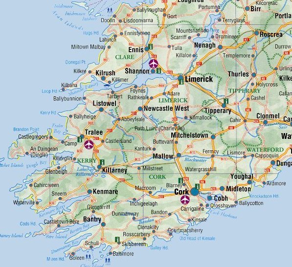Ireland Maps Free, and Dublin, Cork, Galway